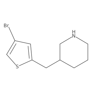 3-((4-Bromothiophen-2-yl)methyl)piperidine Structure