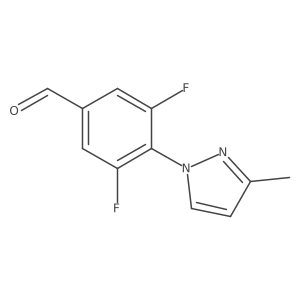 3,5-difluoro-4-(3-methyl-1H-pyrazol-1-yl)benzaldehyde Structure