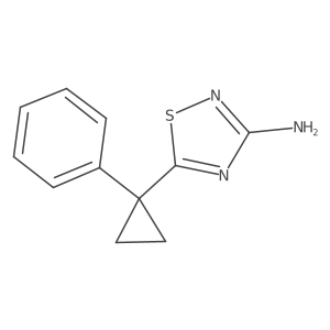 5-(1-Phenylcyclopropyl)-1,2,4-thiadiazol-3-amine结构式