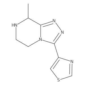 1,2,4-Triazolo[4,3-a]pyrazine, 5,6,7,8-tetrahydro-8-methyl-3-(4-thiazolyl)- Structure