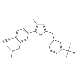 Benzonitrile, 2-(1-methylethoxy)-4-[4-methyl-2-[[3-(trifluoromethyl)phenyl]methyl]-5-thiazolyl]-结构式