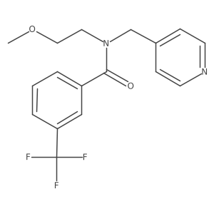 N-(2-methoxyethyl)-N-(pyridin-4-ylmethyl)-3-(trifluoromethyl)benzamide结构式