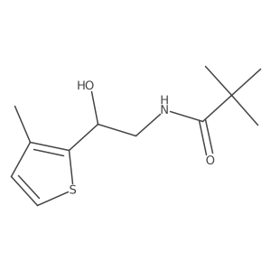 N-(2-hydroxy-2-(3-methylthiophen-2-yl)ethyl)pivalamide结构式