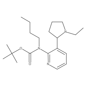 tert-Butyl butyl(3-(1-ethylpyrrolidin-2-yl)pyridin-2-yl)carbamate结构式