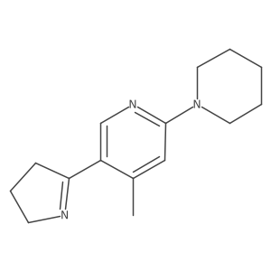 5-(3,4-dihydro-2H-pyrrol-5-yl)-4-methyl-2-(1-piperidyl)pyridine结构式
