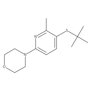 4-(5-(tert-Butylthio)-6-methylpyridin-2-yl)morpholine结构式