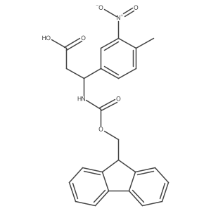 (3S)-3-({[(9H-fluoren-9-yl)methoxy]carbonyl}amino)-3-(4-methyl-3-nitrophenyl)propanoic acid结构式