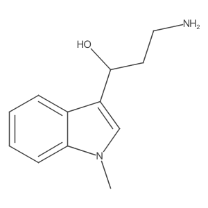 3-amino-1-(1-methyl-1H-indol-3-yl)propan-1-ol结构式