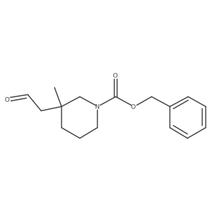 1-Piperidinecarboxylic acid, 3-methyl-3-(2-oxoethyl)-, phenylmethyl ester Structure