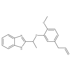 2-(1-(5-allyl-2-methoxyphenoxy)ethyl)-1H-benzo[d]imidazole结构式