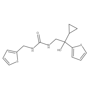 1-(2-Cyclopropyl-2-hydroxy-2-(thiophen-2-yl)ethyl)-3-(thiophen-2-ylmethyl)urea Structure