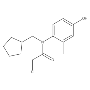 2-Chloro-N-(cyclopentylmethyl)-N-(4-hydroxy-2-methylphenyl)acetamide结构式