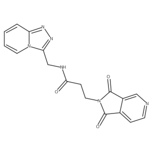 N-([1,2,4]triazolo[4,3-a]pyridin-3-ylmethyl)-3-(1,3-dioxo-1H-pyrrolo[3,4-c]pyridin-2(3H)-yl)propanamide结构式