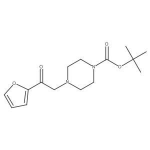 tert-Butyl 4-(2-(furan-2-yl)-2-oxoethyl)piperazine-1-carboxylate结构式