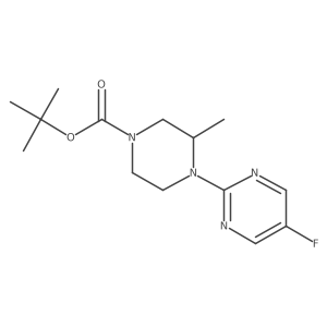 tert-Butyl 4-(5-fluoropyrimidin-2-yl)-3-methylpiperazine-1-carboxylate结构式