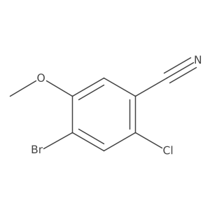 4-Bromo-2-chloro-5-methoxybenzonitrile结构式