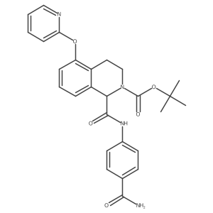 tert-butyl 1-[(4-carbamoylphenyl)carbamoyl]-5-pyridin-2-yloxy-3,4-dihydro-1H-isoquinoline-2-carboxylate Structure
