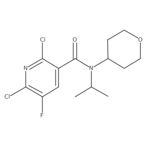2,6-Dichloro-5-fluoro-N-(oxan-4-yl)-N-propan-2-ylpyridine-3-carboxamide Structure