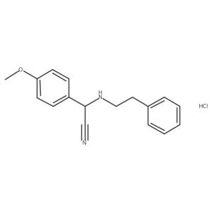 2-(4-Methoxyphenyl)-2-(phenethylamino)acetonitrile hydrochloride结构式