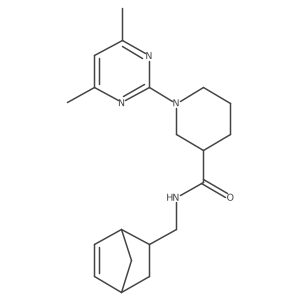 N-(bicyclo[2.2.1]hept-5-en-2-ylmethyl)-1-(4,6-dimethyl-2-pyrimidinyl)-3-piperidinecarboxamide Structure