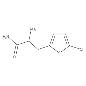 2-Amino-3-(5-chlorothiophen-2-yl)propanamide结构式