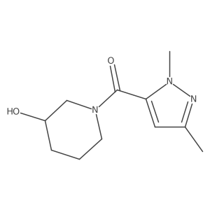 1-(1,3-dimethyl-1H-pyrazole-5-carbonyl)piperidin-3-ol结构式
