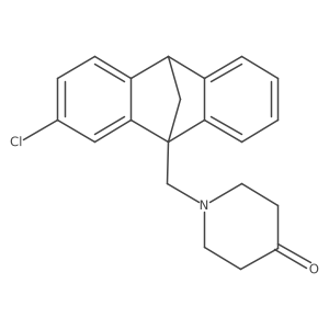 1-(2-Chloro-9,10-dihydro-9,10-methanoanthracen-9-ylmethyl)-4-piperidinone Structure