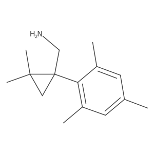 [2,2-Dimethyl-1-(2,4,6-trimethylphenyl)cyclopropyl]methanamine Structure