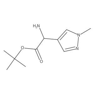 tert-butyl 2-amino-2-(1-methyl-1H-pyrazol-4-yl)acetate结构式