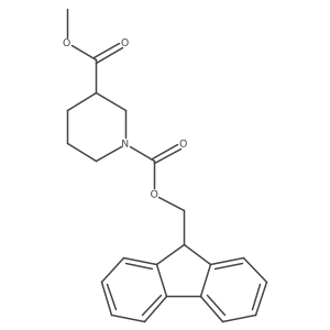 1-(9H-Fluoren-9-ylmethyl) 3-methyl piperidine-1,3-dicarboxylate Structure
