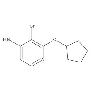 3-Bromo-2-(cyclopentyloxy)pyridin-4-amine结构式