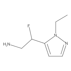 2-(1-ethyl-1H-pyrazol-5-yl)-2-fluoroethan-1-amine结构式