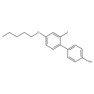 4-[3-Fluoro-5-(pentyloxy)-2-pyridinyl]phenol Structure