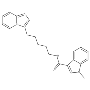 1-methyl-N-[5-([1,2,4]triazolo[4,3-a]pyridin-3-yl)pentyl]-1H-indazole-3-carboxamide结构式