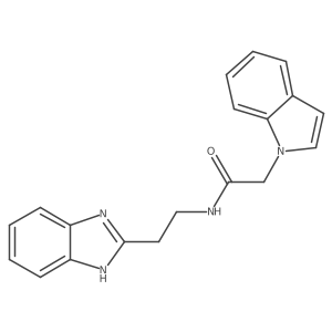 N-[2-(1H-1,3-benzimidazol-2-yl)ethyl]-2-(1H-indol-1-yl)acetamide结构式