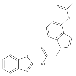 2-(4-acetamido-1H-indol-1-yl)-N-(benzo[d]thiazol-2-yl)acetamide Structure