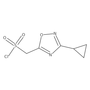 (3-Cyclopropyl-1,2,4-oxadiazol-5-yl)methanesulfonyl chloride结构式
