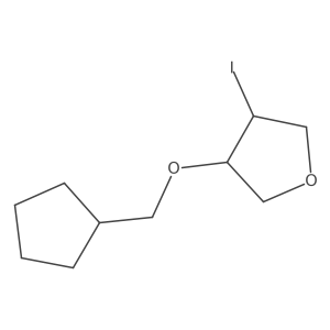 3-(Cyclopentylmethoxy)-4-iodooxolane结构式