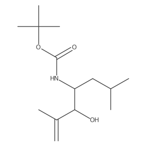 N-[(1S)-2-Hydroxy-3-methyl-1-(2-methylpropyl)-3-buten-1-yl]-carbamic Acid 1,1-Dimethylethyl Ester Structure