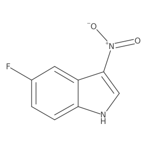 5-fluoro-3-nitro-1H-indole结构式