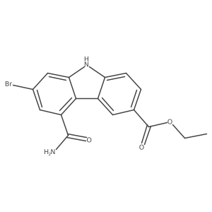 ethyl 7-bromo-5-carbamoyl-9H-carbazole-3-carboxylate Structure