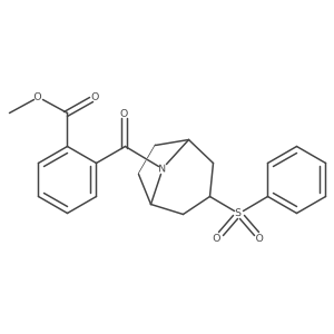 Methyl 2-[3-(benzenesulfonyl)-8-azabicyclo[3.2.1]octane-8-carbonyl]benzoate结构式