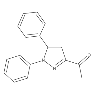 1-(4,5-Dihydro-1,5-diphenyl-1H-pyrazol-3-yl)ethanone结构式