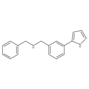 Benzyl-[3-(2H-pyrazol-3-YL)-benzyl]-amine结构式