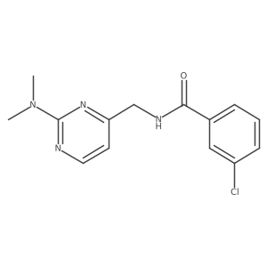 3-chloro-N-((2-(dimethylamino)pyrimidin-4-yl)methyl)benzamide Structure
