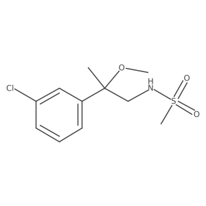 N-[2-(3-chlorophenyl)-2-methoxypropyl]methanesulfonamide结构式