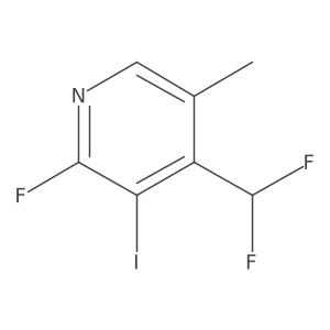 4-(Difluoromethyl)-2-fluoro-3-iodo-5-methylpyridine Structure