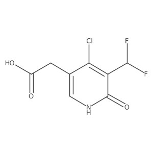 2-(4-Chloro-5-(difluoromethyl)-6-hydroxypyridin-3-yl)acetic acid Structure