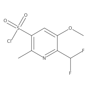 2-(Difluoromethyl)-3-methoxy-6-methylpyridine-5-sulfonyl chloride Structure