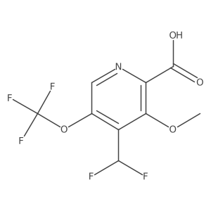4-(Difluoromethyl)-3-methoxy-5-(trifluoromethoxy)picolinic acid结构式